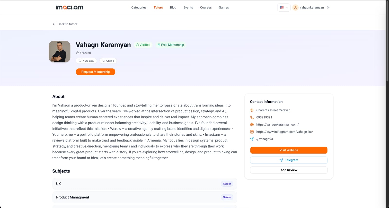 Imaci.am reviews and trust layer screenshot